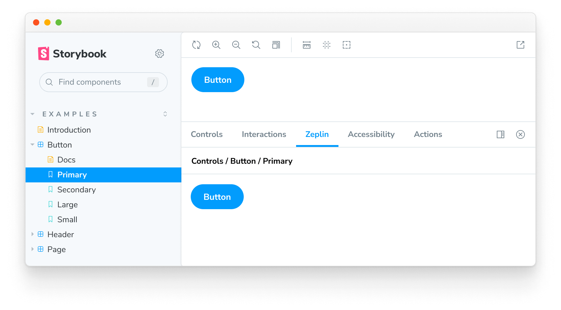 Zeplin Storybook addon